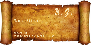 Mars Gina névjegykártya